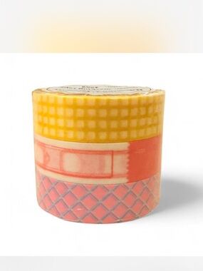 Colorful Decorative Japanese masking Washi Tape Set - Yellow & Coral